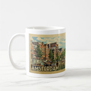 Amsterdam Kaffee Tasse Holland Vintag
