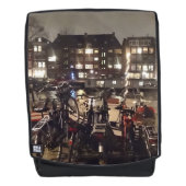 Amsterdam, Kanal & Fahrräder Erwachsener Rucksack (Vorderseite)