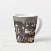 Amsterdam, Kanal & Fahrräder Latte Tasse (Rechte Ecke)