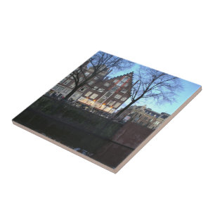 Amsterdam-Kanal-Häuser Fliese