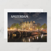 Amsterdam-Kanal Postkarte (Vorne/Hinten)