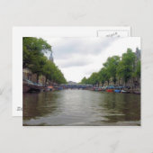 Amsterdam-Kanal Postkarte (Vorne/Hinten)