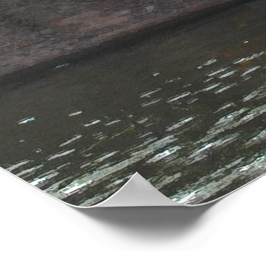 Amsterdam Kanal und Brücke Poster (Ecke)