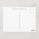 Amsterdam Kanal und Fahrrad Postkarte (Rückseite)