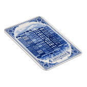 Amsterdam-Kanäle-Häuser Delft Blue Stil Magnet (Rechte Seite)
