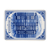 Amsterdam-Kanäle-Häuser Delft Blue Stil Magnet (Horizontal)
