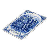 Amsterdam-Kanäle-Häuser Delft Blue Stil Magnet (Linke Seite)