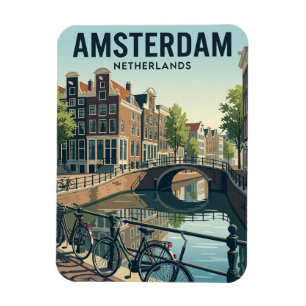 Amsterdam Kanäle Niederlande Magnet