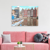 Amsterdam-Kanalhäuser Leinwanddruck (Insitu (Wohnzimmer))