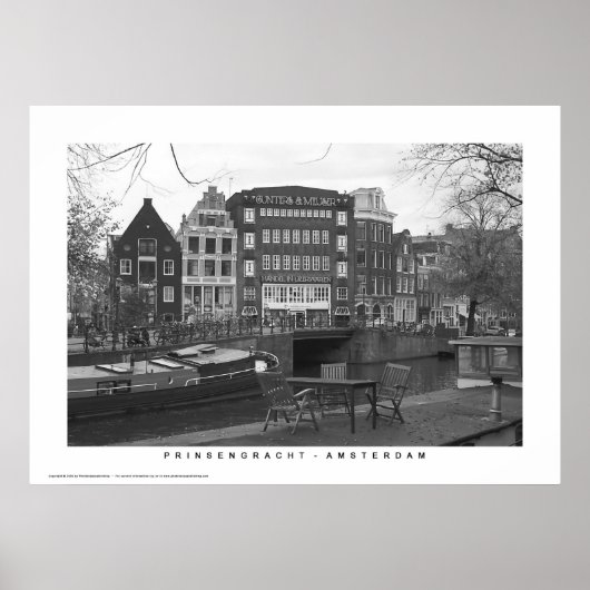 Amsterdam - Kanalhäuser Prinsengracht Poster (Vorne)