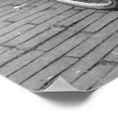 Amsterdam Katzen auf Fahrrädern Schwarzweiß-Foto Poster (Ecke)