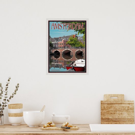 Amsterdam - Keizersgracht-RchtCentrum Poster (Küche)