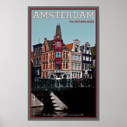 Amsterdam - Leidsestraat - Keizersgracht Poster (Vorne)