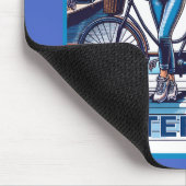 Amsterdam Mädchen mit Fahrrad auf Brücke Mousepad (Ecke)
