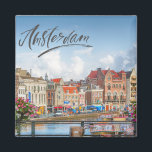 Amsterdam Magnet<br><div class="desc">Amsterdam ist die Hauptstadt der Niederlande,  bekannt für ihr künstlerisches Erbe,  ihr aufwändiges Kanalsystem und ihre engen Häuser mit gegabelten Fassaden.</div>