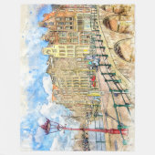 AMSTERDAM-MALERIE FLEECEDECKE (Vorderseite)