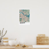 Amsterdam Map Poster - Vintag Map Style (Küche)