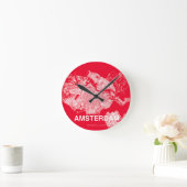 Amsterdam map runde wanduhr (Zuhause)