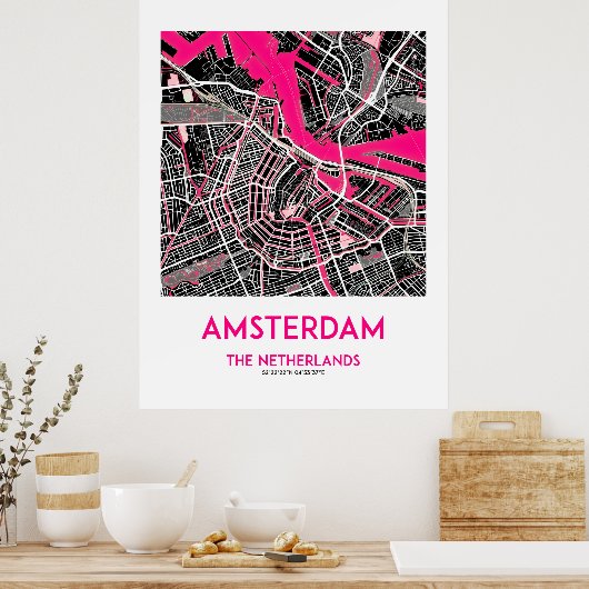 AMSTERDAM-MEMORY POSTER (Küche)