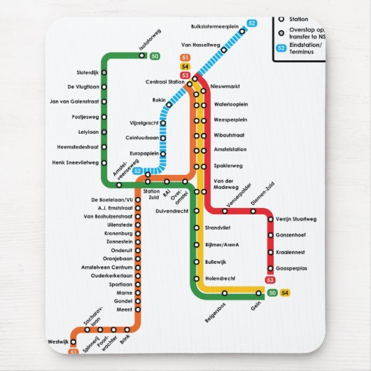 Amsterdam-Metro Mousepad (Vorne)