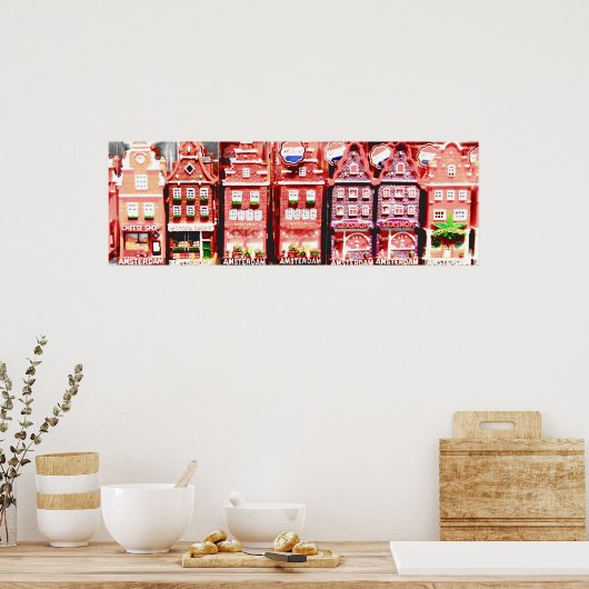 Amsterdam Miniaturhäuser Poster (Küche)