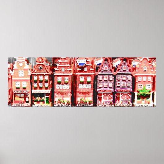 Amsterdam Miniaturhäuser Poster (Vorne)
