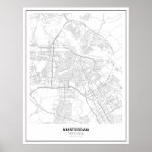 Amsterdam Minimalist Map Poster (style 2) (Vorne)