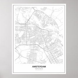 Amsterdam Minimalist Map Poster (style 2)
