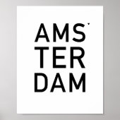 Amsterdam - minimalistic typography poster (Vorne)