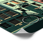 Amsterdam Minimalistisch Vintage Travel Poster Art (Ecke)