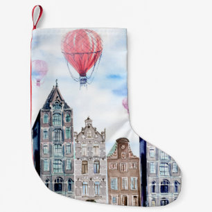 Amsterdam mit Heißluftballon Kleiner Weihnachtsstrumpf