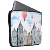 Amsterdam mit Heißluftballon Laptopschutzhülle (Vorne Rechts)