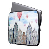 Amsterdam mit Heißluftballon Laptopschutzhülle (Vorderseite Links)