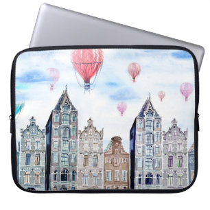 Amsterdam mit Heißluftballon Laptopschutzhülle
