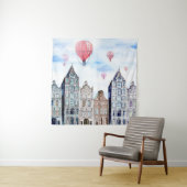 Amsterdam mit Heißluftballon Wandteppich (Beispiel)