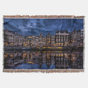 Amsterdam mit Kanälen in Dusk Decke