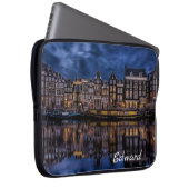 Amsterdam mit Kanälen in Dusk Laptopschutzhülle (Vorne Rechts)
