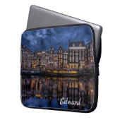 Amsterdam mit Kanälen in Dusk Laptopschutzhülle (Vorderseite Links)