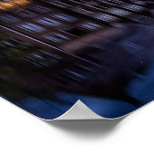 Amsterdam mit Kanälen in Dusk Poster (Ecke)