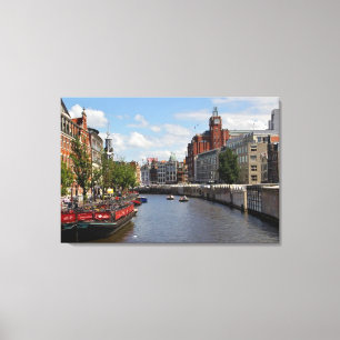 "Amsterdam Morgen" Holland Leinwand Mauer Art