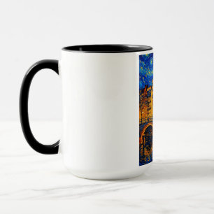 Amsterdam Nacht Tasse – Van Gogh inspirierte Grach