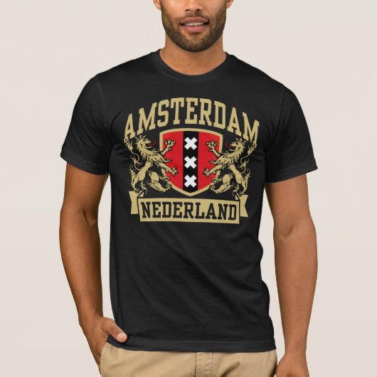 Amsterdam Nederland T-Shirt (Vorderseite)