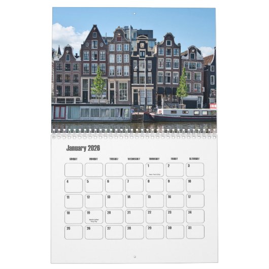 Amsterdam-Netherlands Calendar Kalender (Jan 2026)