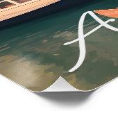 Amsterdam Netherlands Canal Architecture Scene Poster (Ecke)