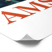 Amsterdam Netherlands Canal Vintage Travel Art Poster (Ecke)