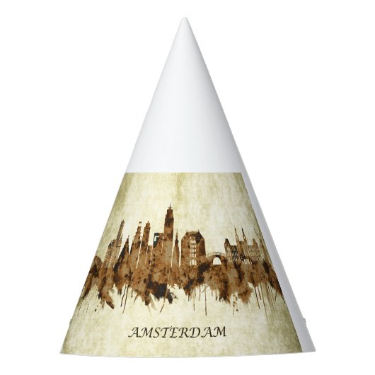 Amsterdam Netherlands Cityscape Partyhütchen (Vorderseite)