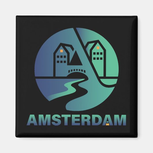 Amsterdam Netherlands Europe Magnet (Vorne)