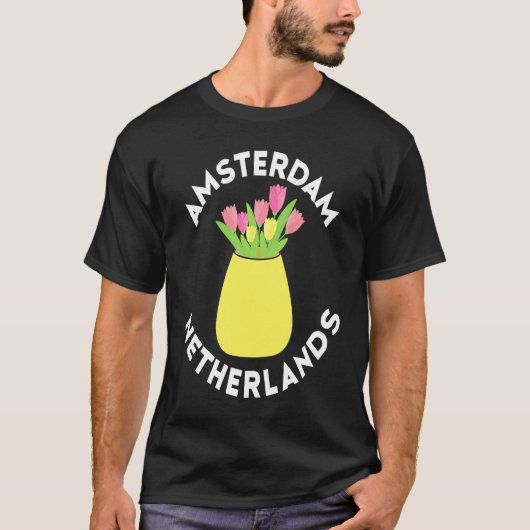 Amsterdam Netherlands Flowers Tulips Holland T-Shirt (Vorderseite)