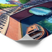 Amsterdam Netherlands Gouache Illustration Travel Poster (Ecke)