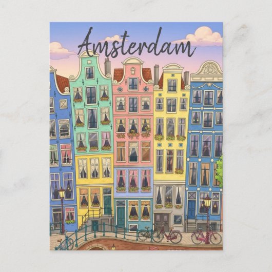 Amsterdam Netherlands Postkarte (Vorderseite)